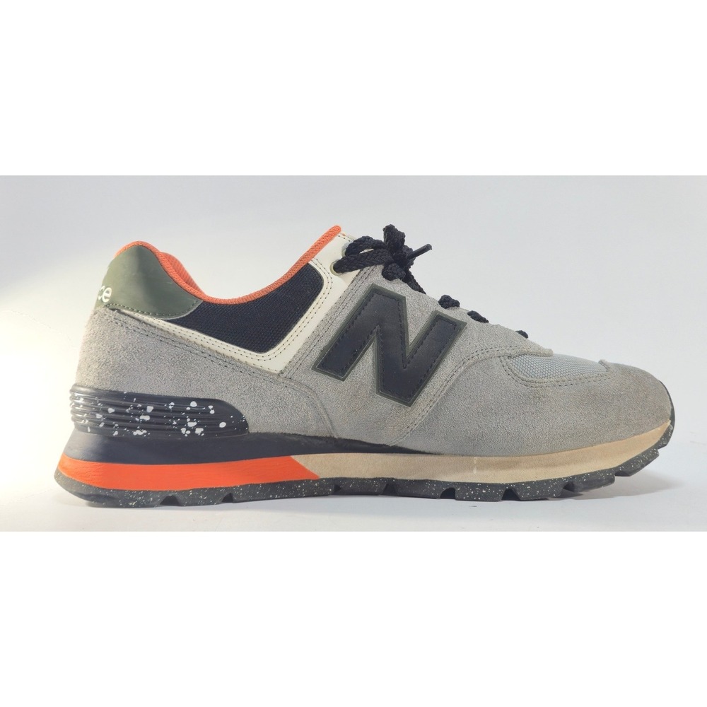 New Balance 574 Rugged Grey Black Orange Cordura Sneakers ML574DAG Mens 12 - Picture 6 of 9